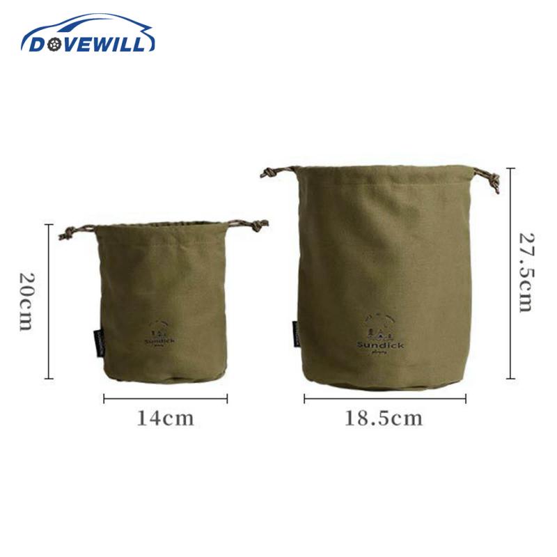 [Dovewill] กระเป๋าหูรูด ผ้าแคนวาส สําหรับใส่เครื่องครัว ตกปลา ปีนเขา