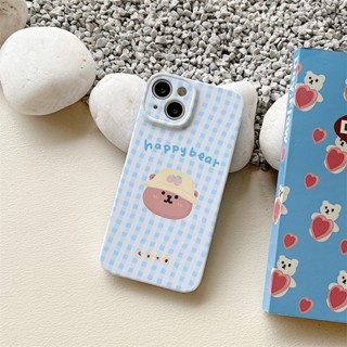 ใหม่ เคสโทรศัพท์มือถือ ลายหมีแฮปปี้ สร้างสรรค์ สําหรับ iP Phone 14 13 12 11 ProMax 14Plus 5G XsMax XR