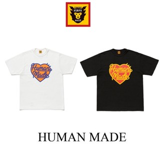 เสื้อยืดแขนสั้น ผ้าฝ้าย ทรงหลวม พิมพ์ลายโลโก้ HumanMade Love สําหรับผู้ชาย และผู้หญิง