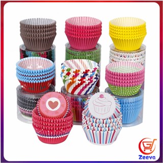 Zeeva ถ้วยกระดาษคัพเค้ก ก้น 5 cm ทรงกระทงจีบ  cake cups