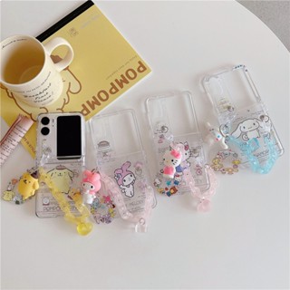 SANRIO เคสโทรศัพท์มือถือแบบใส ฝาพับ กันกระแทก ลายครอบครัวซานริโอ้น่ารัก สําหรับ Oppo Find N2