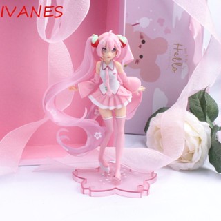 Ivanes ตุ๊กตาฟิกเกอร์ Miku Hatsune Girls Miku Figure 14 ซม. สีชมพูหลากสี