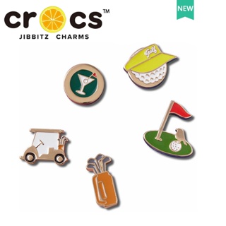 Crocs jibbitz charms หัวเข็มขัดโลหะ อุปกรณ์เสริม สําหรับรองเท้ากอล์ฟ ตัวติดรองเท้า crocs