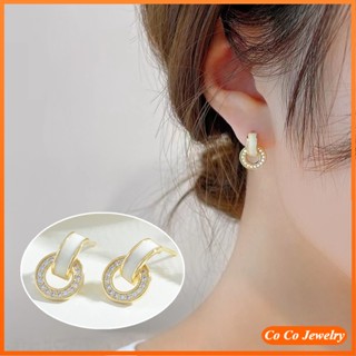 Alloy Simple Circle Studded Commuter Joker Ladies Earrings