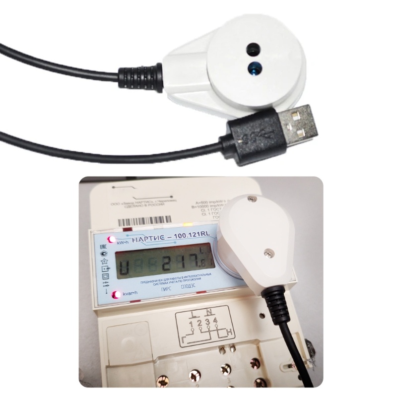 Fol USB to IR อะแดปเตอร์ออปติคอลอินฟราเรดสําหรับ IEC62056 1107 DLMS สําหรับสายไฟอ่านหนังสือเมตร
