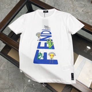 พร้อมส่ง เสื้อยืดแขนสั้นลําลอง พิมพ์ลายตัวอักษร กระบองเพชร ลายทาง สีคอนทราสต์ สําหรับผู้ชาย