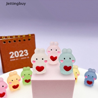 [Jettingbuy] ใหม่ พร้อมส่ง เครื่องประดับเรซิ่นเรืองแสงในที่มืด รูปการ์ตูนกระต่ายน่ารัก ขนาดเล็ก 2 ชิ้น