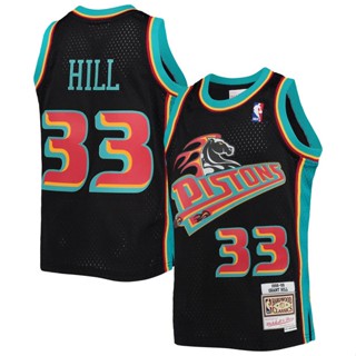 เสื้อกีฬาแขนสั้น ลายทีม Grant Hill Teal Road 1998 99 สไตล์คลาสสิก สําหรับผู้ชาย