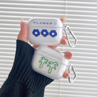 เคสหูฟังบลูทูธ TPU ใส ลายดอกไม้ หัวใจน่ารัก สําหรับ Airpods 3 pro 2 1 2 pro