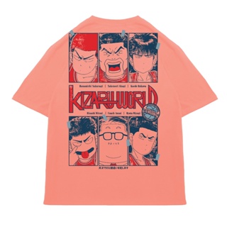 Kizaru เสื้อยืด โอเวอร์ไซซ์ พิมพ์ลายอนิเมะ Slam Dunk FUNNY FACE สไตล์วินเทจS-5XL