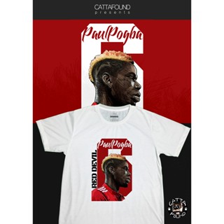 เสื้อยืดพิมพ์ลายเสื้อยืดลายการ์ตูน แมนเชสเตอร์ ยูไนเต็ด(Manchester paul pogba 6