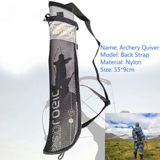 1pcs Outdoor Sports Archery Quiver Portable Simple Arrow Hunting Easy Carry Compound Recurve Bow Tube Back Strap Bag