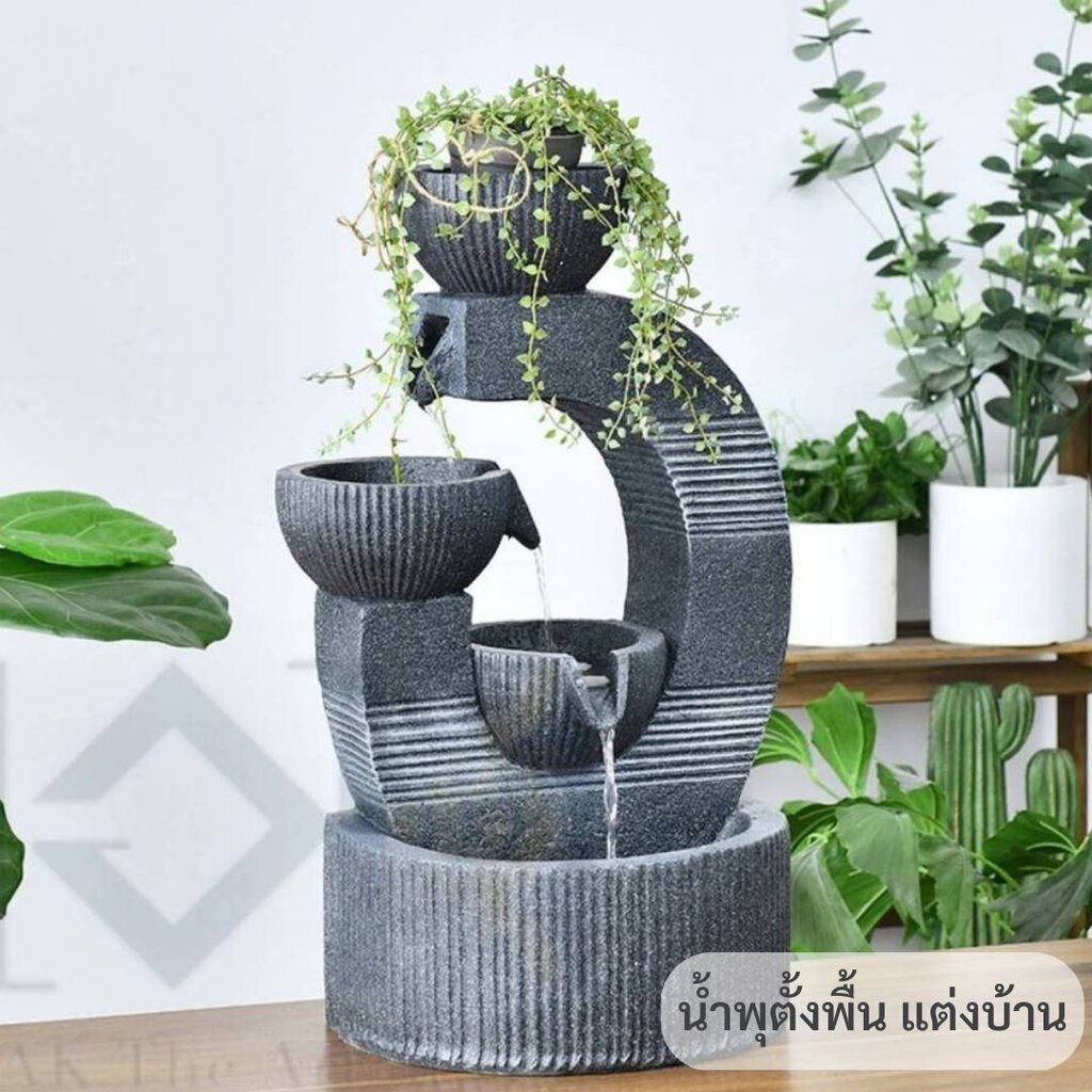 น้ำพุหน้าบ้าน รุ่นมงคลฮวงจุ้ย20208 อ่างน้ำล้นเสริมฮวงจุ้ยหน้าบ้าน น้ำพุล้นแต่งสวน