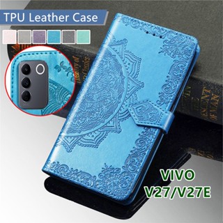 เคสโทรศัพท์มือถือหนัง ฝาพับ พร้อมช่องใส่บัตร สําหรับ VIVO V27E Y02A Y11 2023 Y02 V27 PRO V27PRO