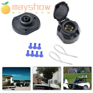 Mayshow ปลั๊กพ่วงเชื่อมต่อสายไฟ DC 12V 7 Pin ทนทาน สําหรับรถพ่วง