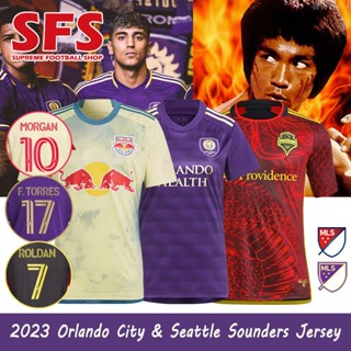 【SFS】เสื้อกีฬาแขนสั้น ลายทีมชาติฟุตบอล Orlando City SC Jersey Seattle Sounders Football SOCCER 22-23 MLS ชุดเหย้า คุณภาพสูง