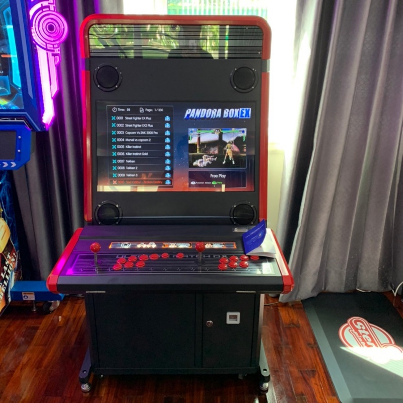 ตู้เกมอาร์เคด 3300 เกม Modern Arcade Sit Down Machine Red/Black 3300 Game - Pandora's Box EX