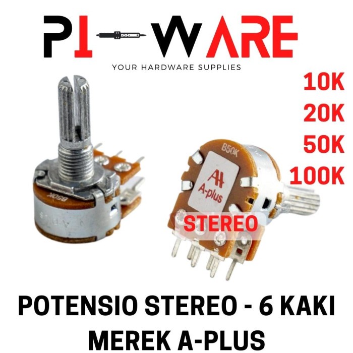 A Plus Potentiometer 6 ฟุตสเตอริโอ Potentiometer หลายมูลค่า 10K 20K 50K 100K