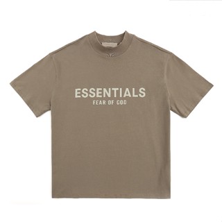 เสื้อยืดแขนสั้น พิมพ์ลายหมอก ESSENTIANS แนวสตรีท เหมาะกับฤดูร้อน สําหรับผู้ชาย และผู้หญิง