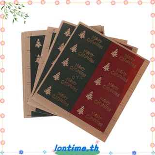 Lontime สติ๊กเกอร์ลายธีมคริสต์มาสสําหรับตกแต่งกล่องของขวัญ 50 ชิ้น / ล็อต