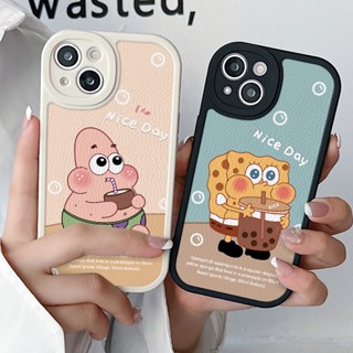 Leather Casing for Samsung A23 A32 A52 A52s A53 5G S20 S21 S22 S23 Plus Ultra FE Cartoon Spongebob Patrick Star Comera Lens Full Protective Cover TPU Silicone Soft Case | XMD 160