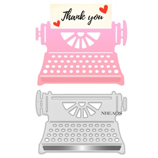 1pc  Retro Typewriter Metal Cutting Dies Thank You Text Carbon Steel Die Cuts Stencil Template Moulds for Scrapbook Embossing Album Paper Card Making