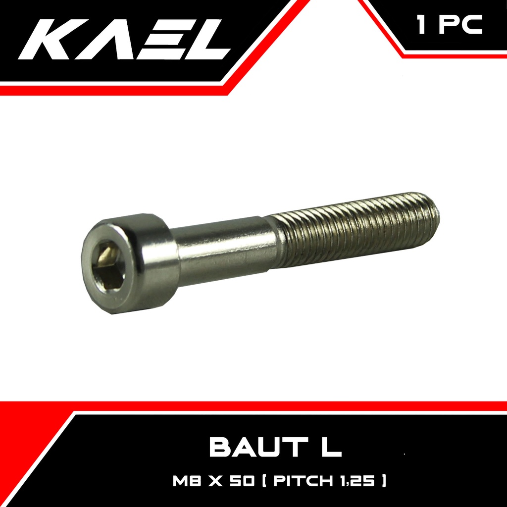 Bolt L M8 X 50 Pitch 1.25 Bolt L6 M8x50 8x50 Key K 1.25