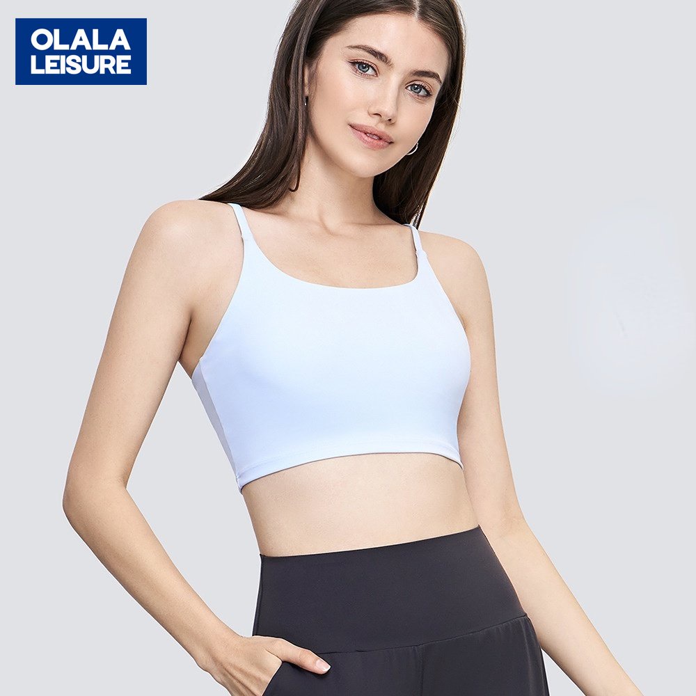 OLALA LEISURE  ชุดชั้นใน สปอร์ตบรา กันกระแทก สีนู้ด เป็นมิตรกับผิว สําหรับเล่นโยคะ