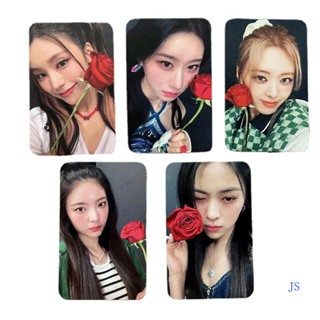 Js KPOP ITZY CHESHIRE อัลบั้มรูปภาพ Super Arena ฟิล์มด้าน LOMO การ์ดกระดาษพิเศษ YEJI RyuJin Fans Collections 5 ชิ้น