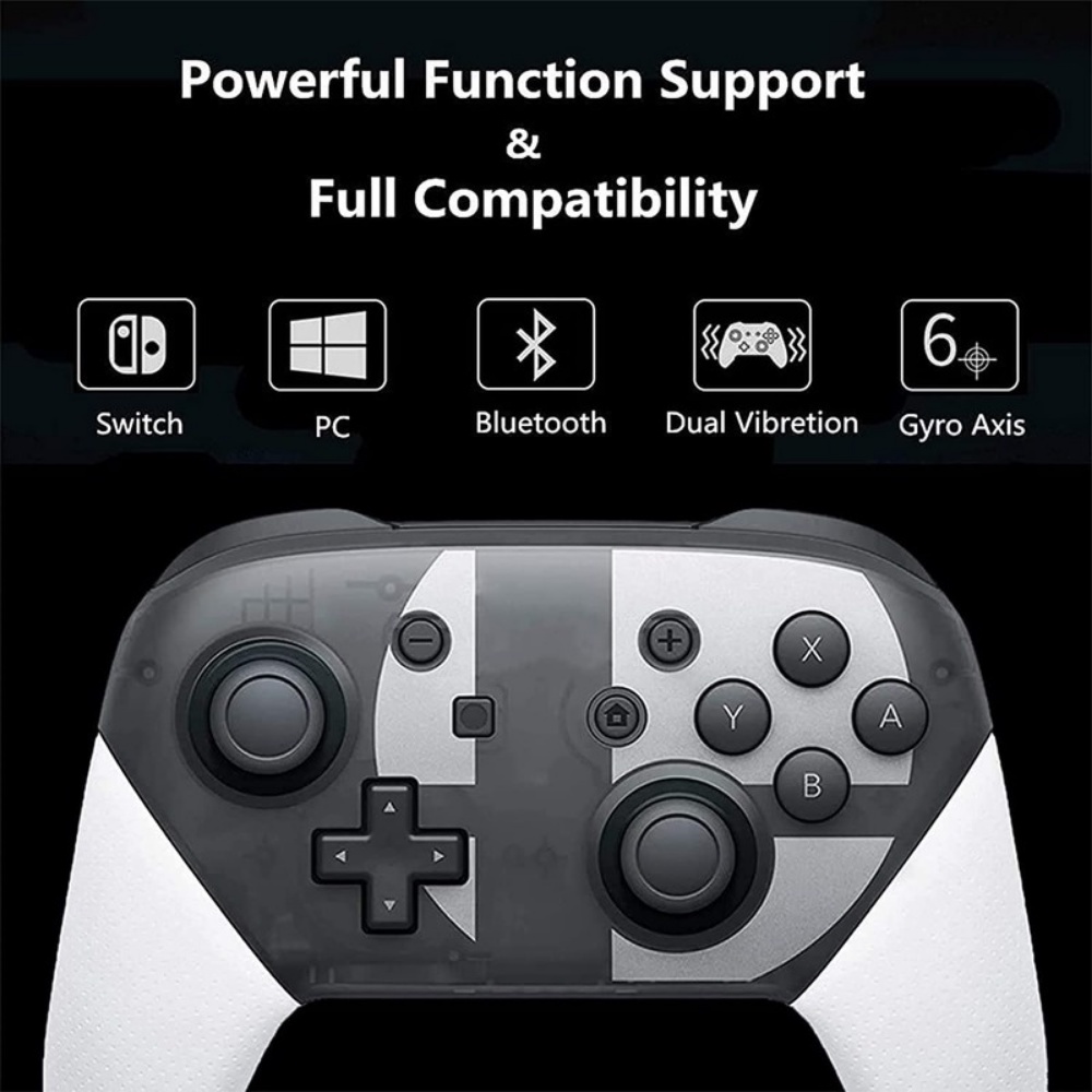 Nintendo Switch Pro จอยสติ๊กควบคุมเกมบลูทูธไร้สาย