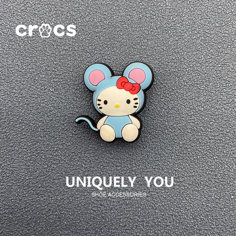 Crocs jibbitz charms การ์ตูนแมวน่ารักตกแต่งหัวเข็มขัดรองเท้าแฟชั่นเครื่องประดับ DIY