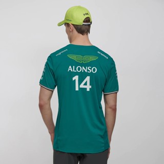 เสื้อยืด โอเวอร์ไซซ์ ลายทีม Aston Martin f1 Fernando Alonso 14 และ STROLL 18 2023