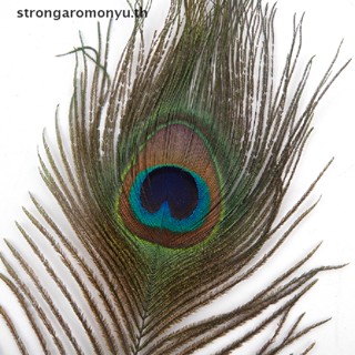 strongaromonyu   10 Pcs/lot Natural Big Eyes Peacock Feathers 25-30CM DIY Jewelry Accessories   TH