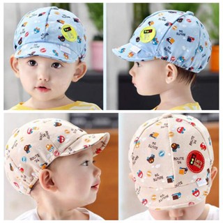 Cute Car Baby Baseball Cap Cartoon Cotton Soft Eaves Outdoor Sun Hat