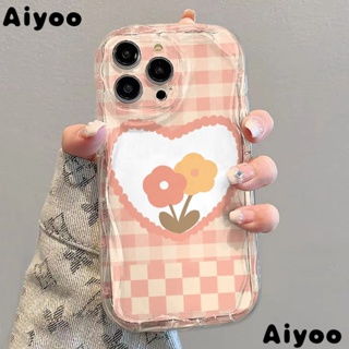 ✅เคสโทรศัพท์มือถือแบบนิ่ม ใส กันกระแทก ลายดอกไม้หัวใจ สําหรับ iPhone 14 13promax 12 11 7 8p xsxr UV3N