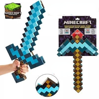Minecraft Minecraft ของเล ่ นพลาสติกเกมการเปลี ่ ยนรูปเสียงส ่ องสว ่ างของเล ่ นเปลี ่ ยนสี