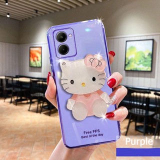 เคสโทรศัพท์มือถือแบบนิ่ม ลายเฮลโลคิตตี พร้อมกระจกแต่งหน้า แฟชั่นหรูหรา สําหรับ OPPO A17 A17K A78 5G Reno 8 Pro 5 6 7 Pro 5G