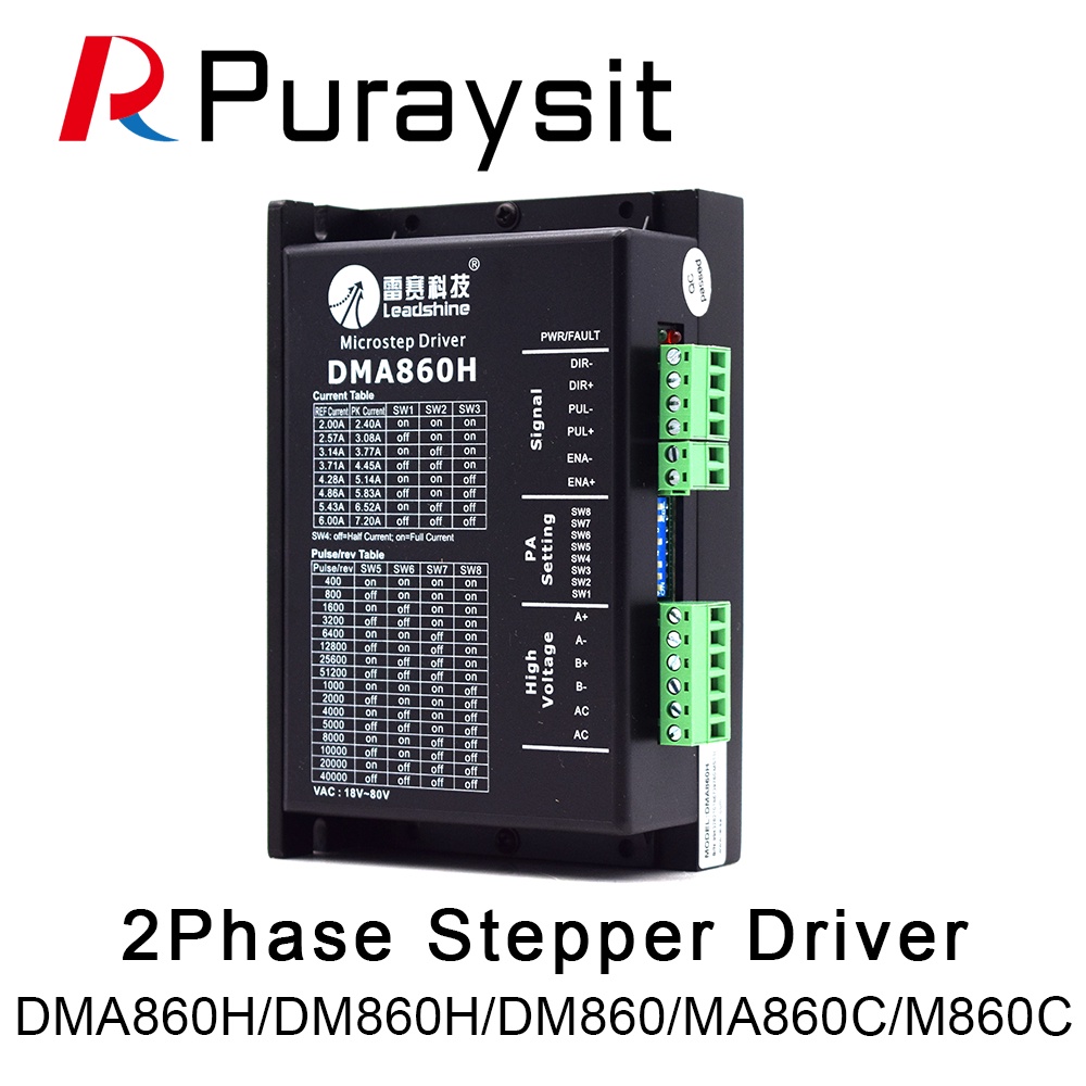 YTH Puraysit Leadshine Driver 2 เฟส DMA860H MA860H DM860H DM860 MA860C M860C 86 Stepper Motor Driver