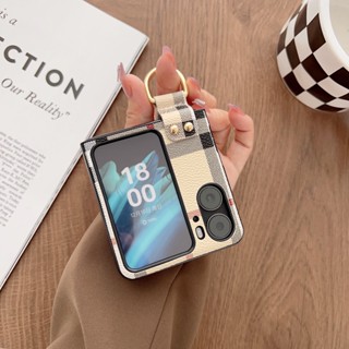 เคสป้องกันโทรศัพท์มือถือ แบบฝาพับ ลายสก๊อต หรูหรา สําหรับ OPPO Find N2 Find N2Flip