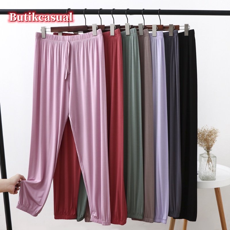 ผู้หญิง Modal กางเกงผ้าฝ้ายฤดูร้อน plus ขนาดกางเกงแฟชั่น perempuan Casual นุ่มกางเกงหลวม