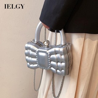 IELGY fashionable bowknot chain bag womens niche personality messenger bag