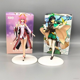 Ellen Genshin Impact Yae Miko Venti Action Figure Hutao Zhongli Xiao Kazuha Lumine Ayaka โมเดลตุ๊กตาของเล่นสําหรับเด็ก