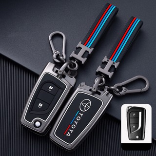 เคสกุญแจรีโมทรถยนต์ โลหะผสมสังกะสี สําหรับ Toyota Hilux Rogue Revo Rav4 Innova Fortuner Crystal All Keyless Smart Car Keychain