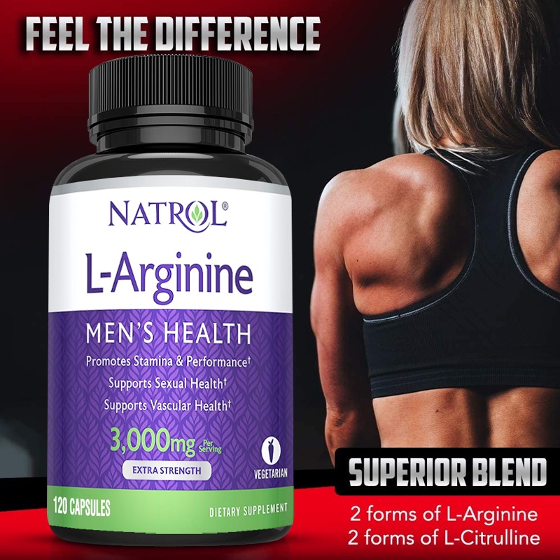 อาหารเสริม L-Arginine - สนับสนุนความอดทน ประสิทธิภาพ มีไนตริกออกไซด์และวิตามินบี - รูปที่ 2