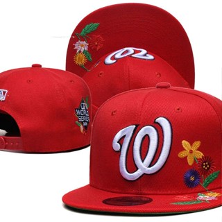 หมวกเบสบอล หมวกแก๊ป ลาย Washington Nationals สีแดง สไตล์ยุโรป อเมริกา สําหรับผู้ชาย