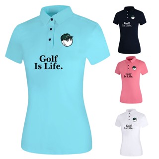 Golf เสื้อยืดแขนสั้นลําลอง เข้ารูป ระบายอากาศ แห้งเร็ว เหมาะกับฤดูร้อน สําหรับผู้หญิง T2396gol