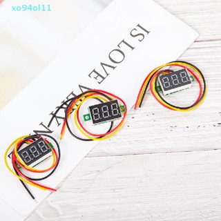 Xo94ol โวลต์มิเตอร์ดิจิทัล DC 0V-100V 0.36 นิ้ว 3 หลัก หน้าจอ LED สีแดง สีเขียว สีฟ้า