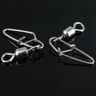 Amber 50 ชิ ้ น Fishing Snap Connector พร ้ อมพินสแตนเลสความแข ็ งแรงสูง 1 #-8 # Heavy Duty Ball