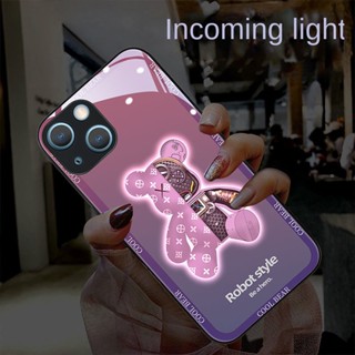 เคสโทรศัพท์มือถือ LED ลายหมี เรืองแสง สําหรับ IPhone 14ProMax 14 14Pro 14Plus