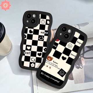 เคสโทรศัพท์มือถือ แบบนิ่ม ลายหมี ขอบหยัก สําหรับ Oppo A78 A17 A95 A17K A57 A15 A54 A58 A5s A16 A3s A74 A96 A16s A12 A16K A55 A5 A9 A76 A52 A7 Reno 8 7 6 8Z 7Z A77 A77s A1k A53 เคส